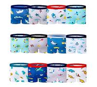 JackLoveBriefs Boys Cool Cotton Boxer Brief Underwear (Pack of 12) Multicolor，Size:L
