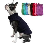 JACKO & CO - Fleece Vest Dog Sweater with Leash Ring - Soft, Warm & Lightweight Pullover Coat for Small & Medium Dogs, Puppies & Cats - Cozy Fall/Winter/Spring Pet Jacket (Black, XXL 10.8-15.9kg)