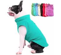 JACKO & CO - Fleece Vest Dog Sweater with Leash Ring - Soft, Warm & Lightweight Pullover Coat for Small & Medium Dogs, Puppies & Cats - Cozy Fall/Winter/Spring Pet Jacket (Turquoise, M (2.7-4.5 kg)