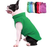 JACKO & CO - Fleece Vest Dog Sweater with Leash Ring - Soft, Warm & Lightweight Pullover Coat for Small & Medium Dogs, Puppies & Cats - Cozy Fall/Winter/Spring Pet Jacket (Green, XL (7.3-10.8 kg)