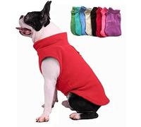 JACKO & CO - Fleece Vest Dog Sweater with Leash Ring - Soft, Warm & Lightweight Pullover Coat for Small & Medium Dogs, Puppies & Cats - Cozy Fall/Winter/Spring Pet Jacket (Red, XL (7.3-10.8 kg)