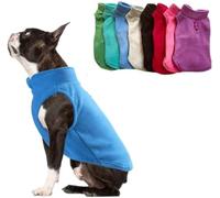 JACKO & CO - Fleece Vest Dog Sweater with Leash Ring - Soft, Warm & Lightweight Pullover Coat for Small & Medium Dogs, Puppies & Cats - Cozy Fall/Winter/Spring Pet Jacket (Blue, S (1.8-2.7 kg)