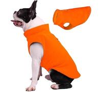 JACKO & CO - Fleece Vest Dog Sweater with Leash Ring - Soft, Warm & Lightweight Pullover Coat for Small & Medium Dogs, Puppies & Cats - Cozy Fall/Winter/Spring Pet Jacket (Pumpkin, M (2.7-4.5 kg)