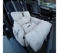 Jacko & Co - Premium Dog Car Seat & Bed for Small & Medium Dogs up to 30lbs, Soft Travel Bed, Carrier Bag Pets, Puppies, Cats for Front & Back Seat, Machine Wash, Water Resistant (Grey, Small)