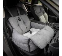 JACKO & CO - V2 Premium Dog Car Seat & Booster Seat for Small & Medium Pets - Firm - Under 40lbs, Puppies, Cats/Travel Carrier Bed & Bag, Clip-On Leash & Storage Pockets, Water Resistant