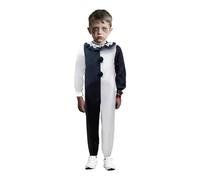 Jackolume Art The Clown Costume for Kids, Boys Girls Scary Killer Clown Costume Cosplay Jumpsuit Halloween Terrifying Horror Outfit Dress Up Full Set