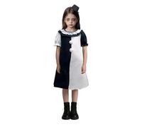 Jackolume Art The Clown Costume for Kids, Girls Scary Killer Clown Costume Dress Black and White Halloween Cosplay Outfits Terrifying Horror Dress Up