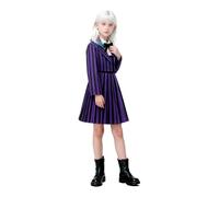 Jackolume Enid Costume School Girls Academy School Uniform Suits, Kids Enid Sinclair Cosplay Outfits Purple Blazer Jacket Halloween Costume Party Dress Up
