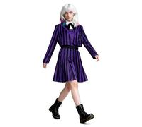 Jackolume Enid Costume School Girls Academy School Uniform Suits, Women's Enid Sinclair Cosplay Outfits Purple Blazer Jacket Halloween Costume Party Dress Up