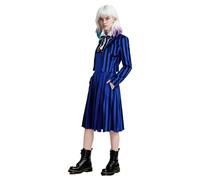 Jackolume Enid Costume School Girls Academy School Uniform Suits, Women's Enid Sinclair Cosplay Outfits Blue Blazer Jacket Halloween Costume Party Dress Up