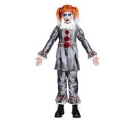 Jackolume Halloween It Evil Clown Costume for Adults, Mens Womens Scary Killer Dancing Clown Cosplay Outfits Horror Movie Dress Up for Carnival Stage