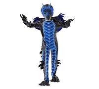 Jackolume Halloween Kid Dragon Costume with Dragon Wings Tail Gloves and Mask,Boys Girls Ice Frost Dragon Fancy Dress Child Dinosaur Dress Up Cosplay Costume