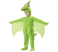 Jackolume Kids Dragon Costume, Pterodactyl Dinosaur Jumpsuit with Hood, Dragon Wings and Tail for Boy Girls Halloween Dress Up Dino Themed Cosplay Party