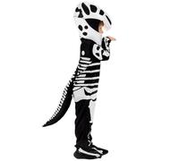 Jackolume Kids T-Rex Dinosaur Skeleton Costume, Triceratops Dino Fossil Costume Cosplay Outfits for Boys Girls Halloween Carnival School Dress Up