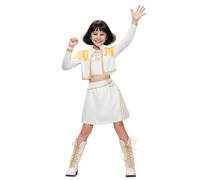 Jackolume Kpop Hunters Mira Cosplay Costume for Kids, Girls Pop Star Dancer Mira Stage Outfits Full Set Idol White Performance Suit Halloween Carnival Party Dress Up