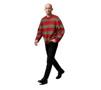 Jackolume Mens Boys Halloween Nightmare Scary Killer Krueger Costume, Adults Kids Halloween Horror Movie Evil Devil Krueger Cosplay Sweater Knitted Striped Jumper Sweater