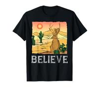 Jackrabbit Desert Mountain Cactus Sunshine Believe Jackalope T-Shirt