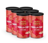 Jack's Beans | 300G X 6 | Vanilla Chai Latte Drink | 100% Natural Spices | Multiple Use Chai | | Vanilla flavourful | Bundle package