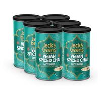 Jack's Beans | 300G X 6 | Vegan Spiced Chai Latte Bundle | 100% VEGAN | 100% Natural Spices | Multiple Use Chai | Vanilla taste | Spice flavourful | Bundle