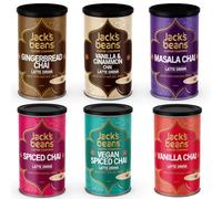Jack's Beans 6x300G | Vanilla Chai | Vegan Spiced | Spiced | Vanilla & Cinammon | Masala | Gingerbread | 12 Months on All Products | 6x300G | 1 Of Each | Bundle