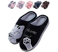 JACKSHIBO Slippers Women's Winter Plush Slippers Men's Warm Felt Slippers Women Comfortable Slippers Unisex