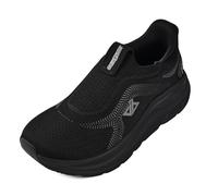 JACKSHIBO Womens Wide Toe Box Shoes Slip on Zero Drop Arch Support Sneakers, Slip on Black, 7 UK Wide