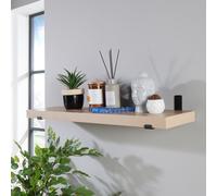 Core Products Jackson 80Cm Chunky Shelf With Sit On Brackets - Oak Effect, Brown