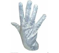 Jackson Hat Sequin Glove Sunglasses & Bow Tie Set Pop Star & Gangster Cosplay Fancy Dress Party Costume Accessories (White Gloves)