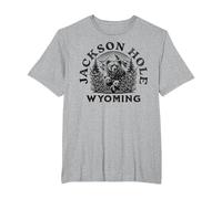 Jackson Hole T-Shirt, Men's Big and Tall, Heather Grey, 5X Tall