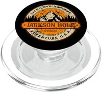 Jackson Hole Wyoming Adventure USA Distressed Style Design PopSockets PopGrip for MagSafe