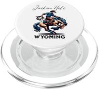 Jackson Hole Wyoming Rodeo Cowboy and Horse PopSockets PopGrip for MagSafe