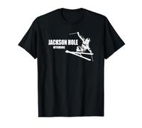 Jackson Hole Wyoming Skier Value Graphic T-Shirt