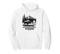 Jackson Hole Wyoming Souvenir Bison WY Women Men Vintage Pullover Hoodie