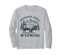 Jackson Hole Wyoming Souvenir Men Women Reminder Long Sleeve T-Shirt