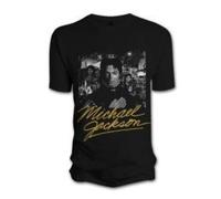 MICHAEL JACKSON BW COVER GOLD T/S S BLAC