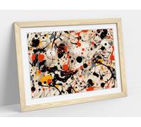 Jackson Pollock 7 Stunning Framed Wall Art Print Picture - A4 - Light Oak Frame