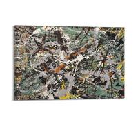 Jackson Pollock Painter Works (Green Silver) Art Posters Canvas And Wall Art Picture Print Modern Family Bedroom Decors 20x30inch(50x75cm)