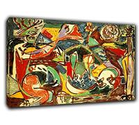 Jackson Pollock The Key Picture Print On Framed Canvas Wall Art Home Decoration 40’’ x 30’’ inch(102x 76 cm)-38mm Depth