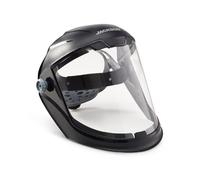 Jackson Safety 14201 Maxview Face shield/Face guard anti-fog coating, visor face protection and ratcheting headgear, Black