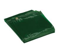 Jackson Safety Wilson 14-Mil See-Thru Welding Curtain (36299), 6 x 6 feet, Green Vinyl Curtain, Standard Grommets, 1 / Bag, 10 / Case