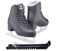 Jackson Ultima Classic JC552 Mens/Boys Figure Ice Skates, Medium Width, Bundle with Skate Guards Mens Size 8