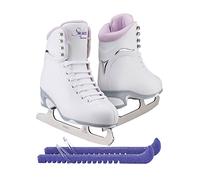 Jackson Ultima Finesse JS181 Figure Ice Skates for Women Bundle with Guardog Skate Guards/Purple/Youth 3 (Kid's)