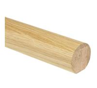 Jackson Woodturners 54mm Mopstick Handrail - Solid Wood Round Stair Handrail - Oak, Pine, Hemlock or Primed (White) - 1.8m, 2.4m, 3.6m, 4.2m (Oak, 3600mm)