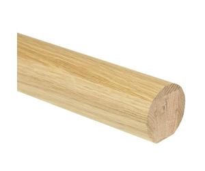 Jackson Woodturners 54mm Mopstick Handrail - Solid Wood Round Stair Handrail - Oak, Pine, Hemlock or Primed (White) - 1.8m, 2.4m, 3.6m, 4.2m (Oak, 4200mm)