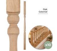 Jackson Woodturners Colonial Stair Spindle 41mm Oak 1100mm Pack Of 10 Turned Stair Balusters