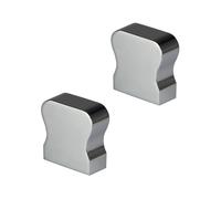 Jackson Woodturners Forge Chrome HR Handrail End Cap - Pair | Modern Stair Accessory for HR Profile Handrails | Chrome Finish