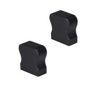 Jackson Woodturners Matt Black HR Handrail End Caps - Pair of 23.5mm End Caps for HR Profile Handrails - Modern Staircase Finishing Caps with Screws Included
