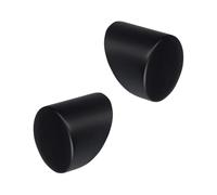 Jackson Woodturners Metal Handrail End Caps for 54mm Round Handrails - Pair with Screws - Chrome, Black, Brushed Nickel or Antique Brass (Black)