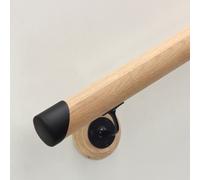 Jackson Woodturners Oak Round Mopstick Handrail Kit - Black - 3600mm