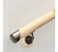 Jackson Woodturners Pine Round Mopstick Handrail Kit - Antique Brass - 4200mm